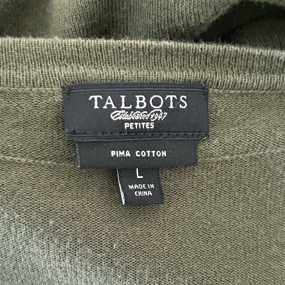 Talbots Pima Cotton Ruffle Cardigan - Picture 3 of 3